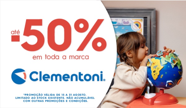 Promoção até -50% na marca Clementoni 